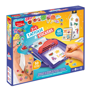 Tetoválás- és matricakészítő készlet 2 az 1-ben, MAPED CREATIV "Tattoos & Stickers"