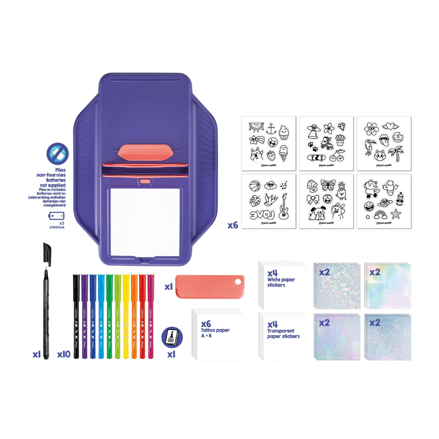Tetoválás- és matricakészítő készlet 2 az 1-ben, MAPED CREATIV "Tattoos & Stickers" - Image 2